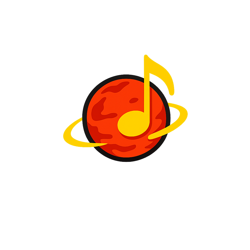 Planet Mars Music Logo